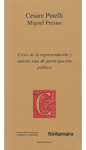 Libro.- Crisis De La Representación Y Nuevas Vías De Partici