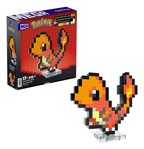 Mega Pokémon Juguete De Construcción Charmander Píxel Cantidad De Piezas 349