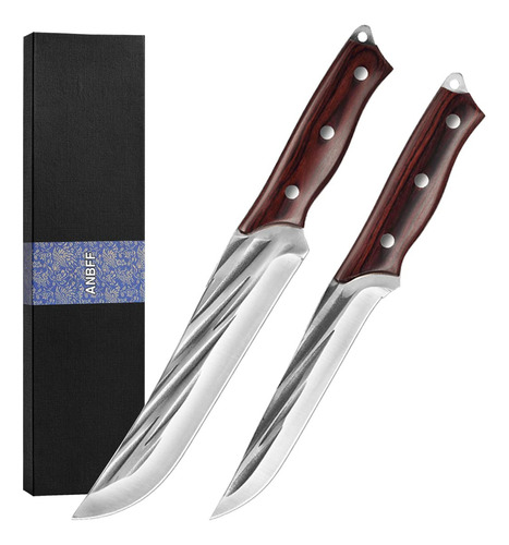 Juego De Cuchillos De Chef Acero Inoxidable Profesional Mmg