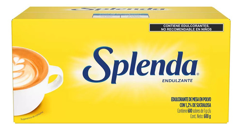 Endulzante Splenda 600 Sobres De 1 G C/u Sustituto De Azucar