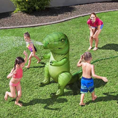 Boya inflable con forma de dinosaurio para salpicar agua, color verde, de Bestway