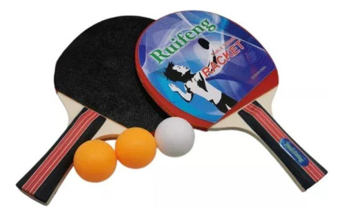 Set X 2 Raquetas De Ping-pong + Estuche + 6 Bolas Kdr4078