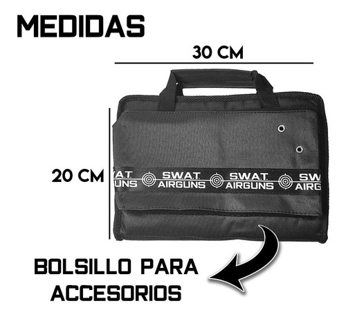 Imagen 2 de 10 de Funda Para Pistola Wild 30 Cm - Estuche Acolchado Premium