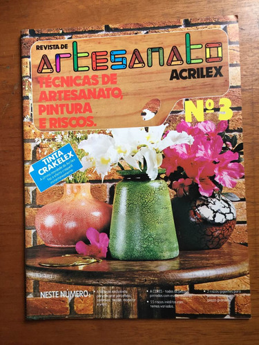 Revista Artesanato Em Acrilex Porcelana Cerâmica Tecido N°3