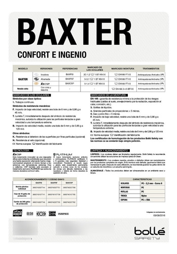 Lente Bolle Baxter Platinum Baxpsi Claro Segman