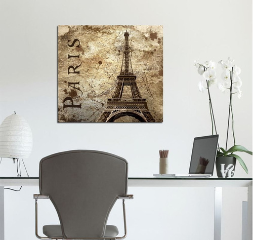Vinilo Decorativo 60x60cm Paris Torre Eiffel Vintage Franc