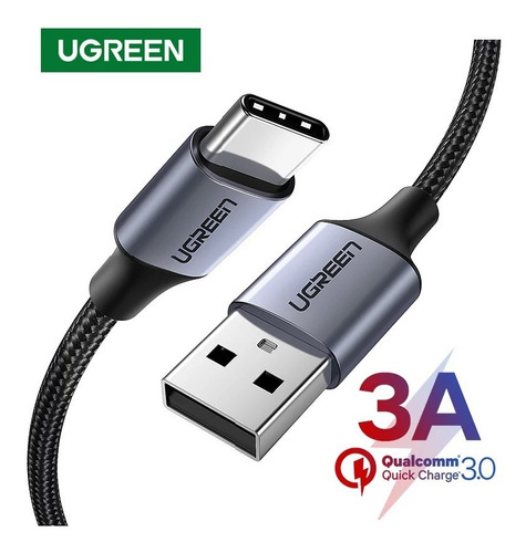Cable Tipo C A Usb 2.0 3a Qc3 Gopro Nintendo S10 Ugreen 1m