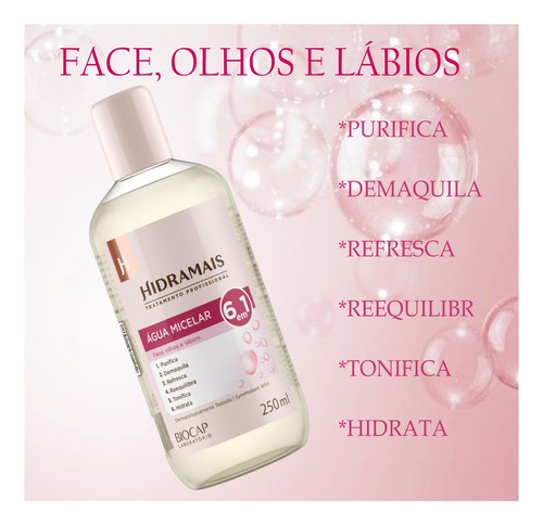 Creme Facial Dia E Noite+agua Micelar 6/1+sabonete Hidramais