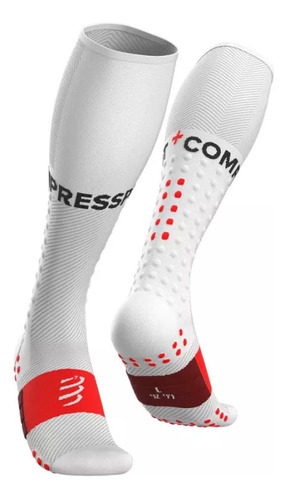 Calcetines Running Compressport Full Run Blanco Su00004b_001