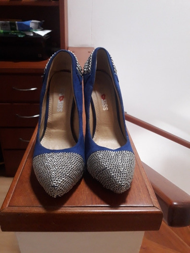 Zapatos De Dama Tacón Fiesta 36 (Usado)