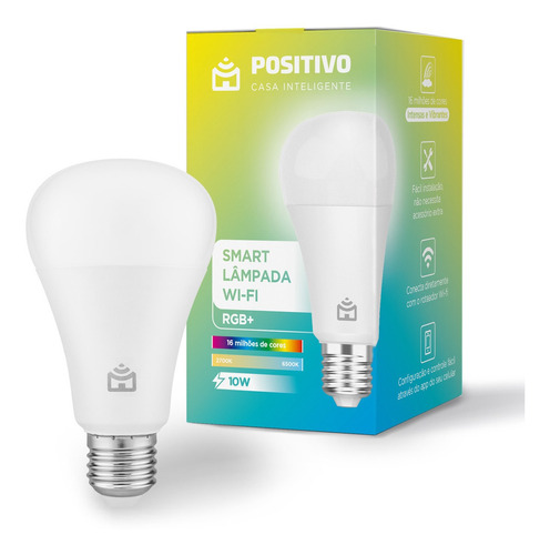 Lampada Inteligente Positivo Led 10w Rgb Wi-fi Alexa Google