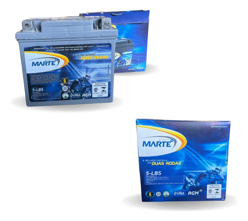 Bateria Moto Marte 50 Amperes 12v Rm 125