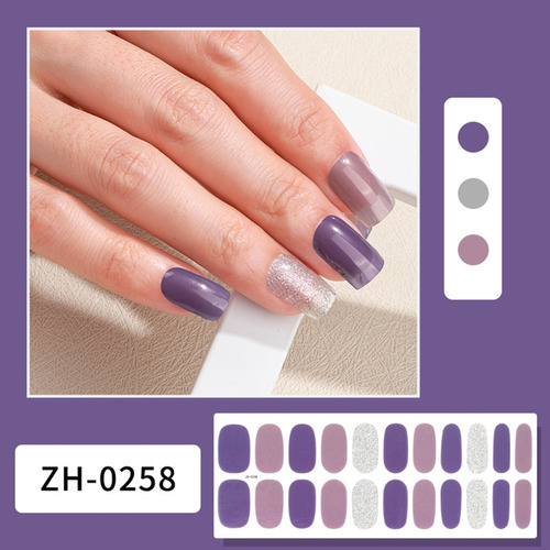 (zh0258) Pegatinas Gel Para Uñas, Requiere Lámpara Uv/led