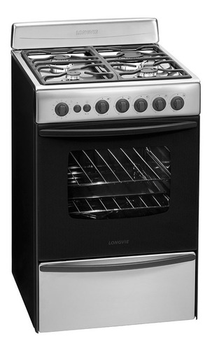 Imagen 3 de 5 de Cocina Multigas Longvie 13501xf Inoxidable 56cm Pc