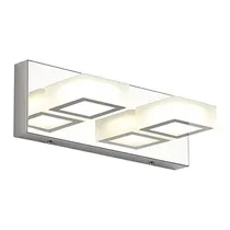 Comprar Lámparas De Pared De Tocador Cromada De 2 Luces De Acero