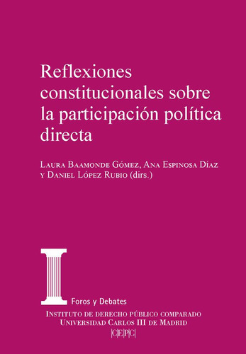 Libro: Reflexiones Constitucionales Sobre La Participacion P