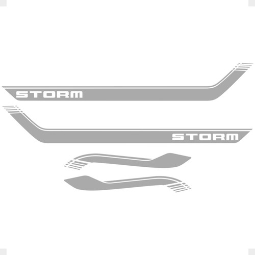 Faixa Compatível C/ Ecosport Storm Completo Adesivo Cinza