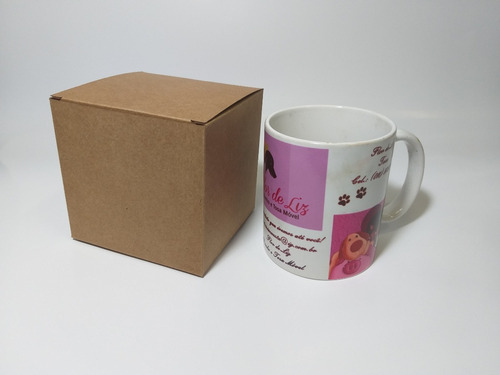 Imagem 5 de 8 de Embalagem Caixa Caixinha Para Caneca Kraft - 100 Unid.