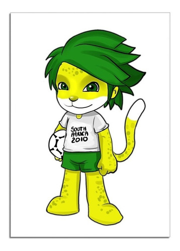 Poster Do Mascote Da Copa Do Mundo 2010 - Zakumi
