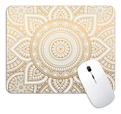 Lthaoguo Mouse Pad, Patron De Mandala Blanco Y...