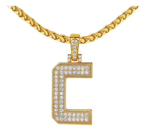 Findchic Collares Con Letras De Oro Para Hombres Y Mujeres C