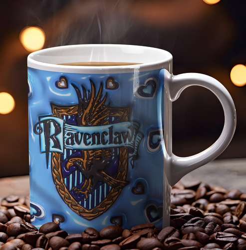 Caneca Cerâmica Potter Corvinal Presente Nerd Cor Azul