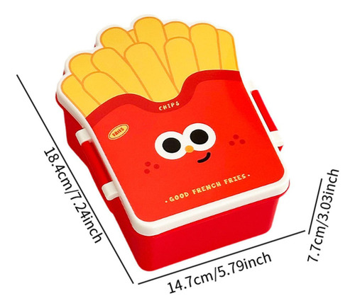 - Lunch Box Bento Caixa Com Tampa Compacta De Recipiente