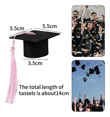 10 Sombreros De Graduación Con Borlas Rosas