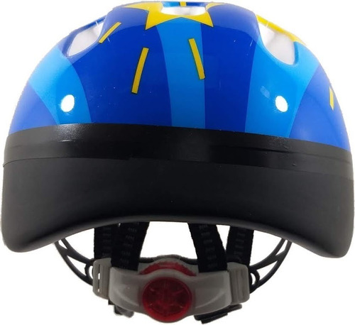 Imagem 3 de 3 de Capacete Com Led Ciclismo Bike Infantil Médio Azul Ciclismo