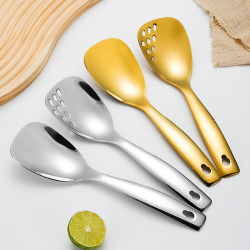 2 Set De Cucharas Para Servir En Acero Inoxidable Estilo A