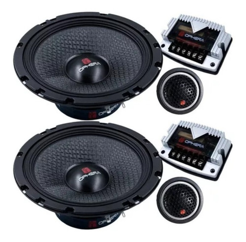 Alto Falante Kit 2 Vias 6 Ophera 90w Rms Op90 A + Brinde