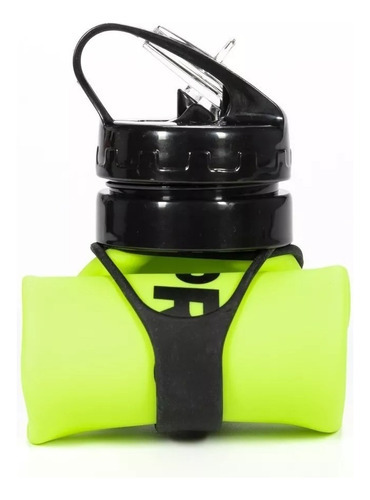 Botella Deportiva Proyec 600 Cc Antideslizante Silicona Color Amarillo