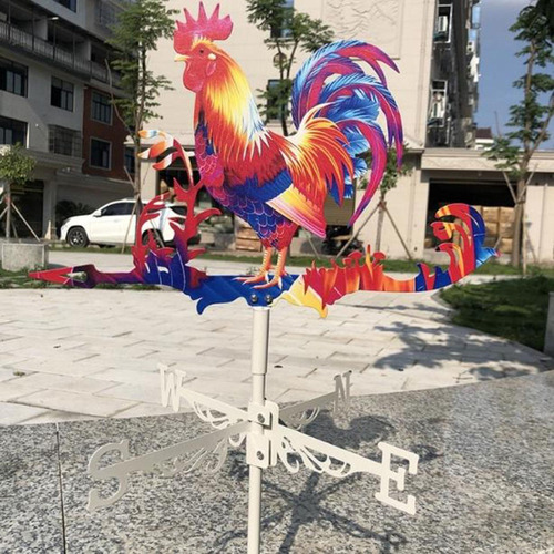 Veleta De Gallo De Hierro, Adorno De Gallo Para Jardín,