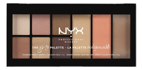 Nyx Professional Makeup Paleta Go-to, Wanderlust, 0.54 Onza.