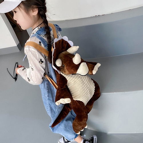 Mochila Azul Para Empalmar Dibujos Animados De Tyrannosaurus