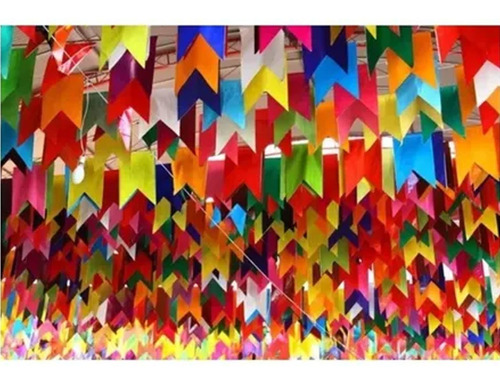 10 Metros Bandeirinha De Festa Junina Papel Seda Decoração