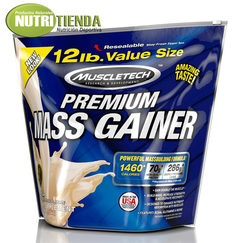 100% Premium Mass Gainer De 12 Libras (muscletech)