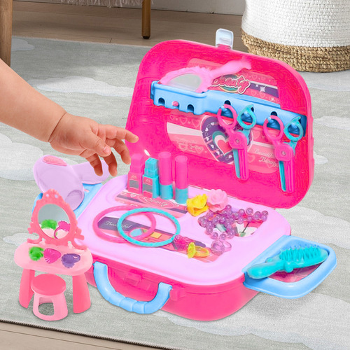 Juego Infantil Set De Belleza 25 Piezas Con Maletín