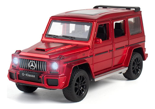 Ilooboo Alloy Collectible Red Benz G63 Amg Toy Vehicle Pull 