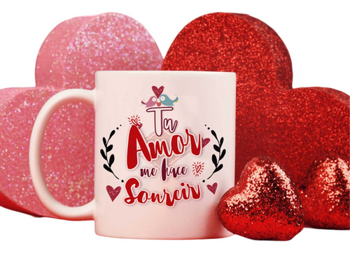 Taza Ceramica Dia De Los Enamorados #3 Blanco Día De Los Enamorados