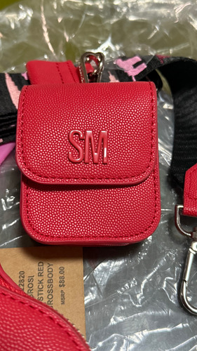 Bolsa Steve Madden Corazón Rojo Con Detalle Rojo Lisa Níquel Rojo (Usado)