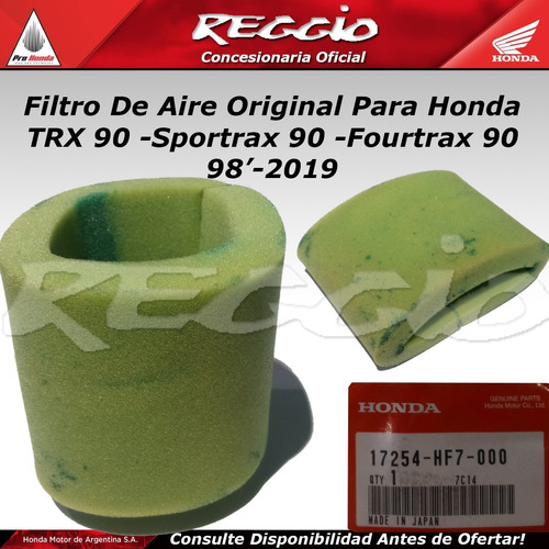 Filtro De Aire Original Honda Trx 90 Sportrax Fourtrax 98-19