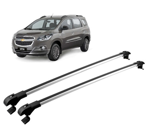 Rack De Teto Travessa Chevrolet Spin Mod Slim Projecar Prata