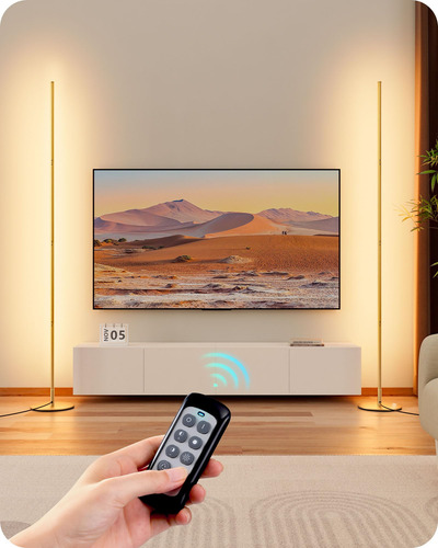 Edishine Lámpara De Pie Led De Esquina Juego De 2 Luces De
