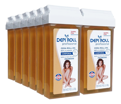 Depiroll Cera Tradicional Refil C/ Tampa Fixa 100g  (12 Un)