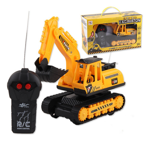 Excavadora Grande Con Control Remoto De Dos Canales Para Niñ