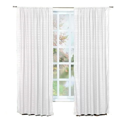 Cortinas Lisas Largas Color Blanco Soft Elefantito