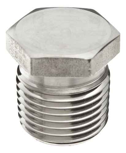 Stainless Steel 316 Pipe Fitting, Hex Head Plug, 1/8  N...