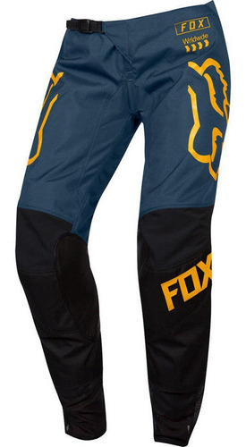 Pantalon Moto Mujer 180 Mata Negro Azul Fox.