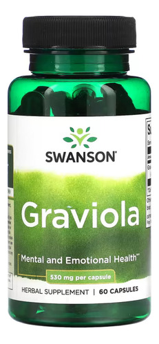 Swanson Graviola 530 Mg 60 Caps, Salud Mental Y Emocional